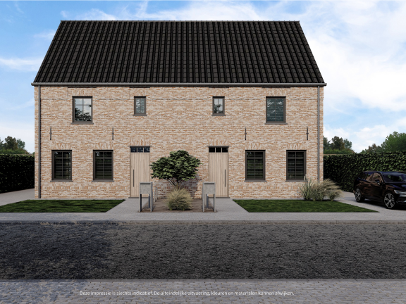 Nieuwbouwwoning, Zonhoekstraat, half open bebouwing