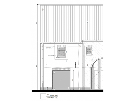 Gevelplan, klassieke woning, halfopen bebouwing