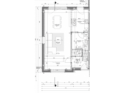 Grondplan, klassieke woning, halfopen bebouwing